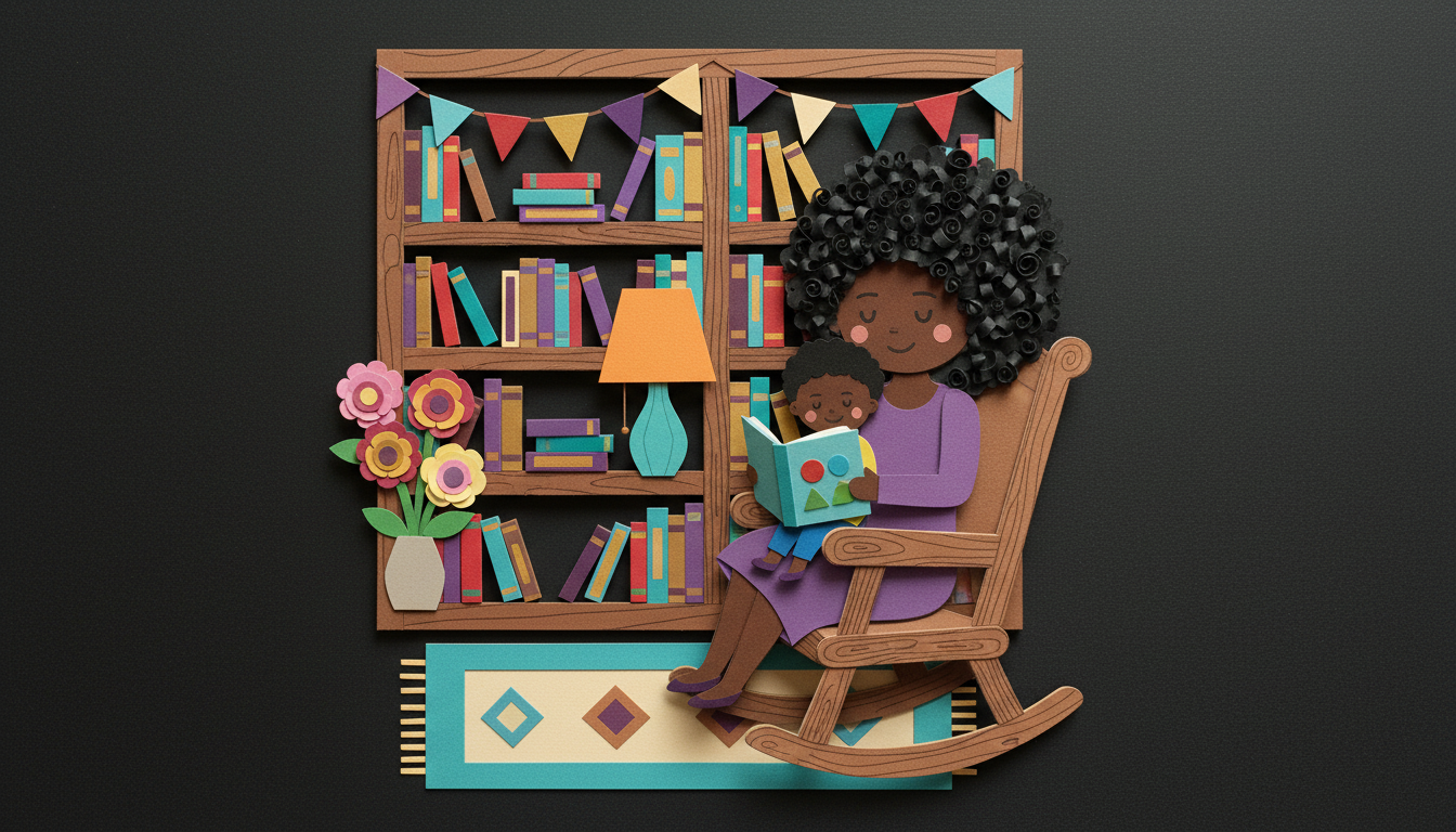 Mom reading to child